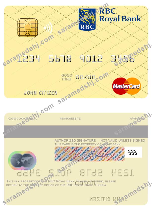 Tunisia RBC Royal Bank mastercard